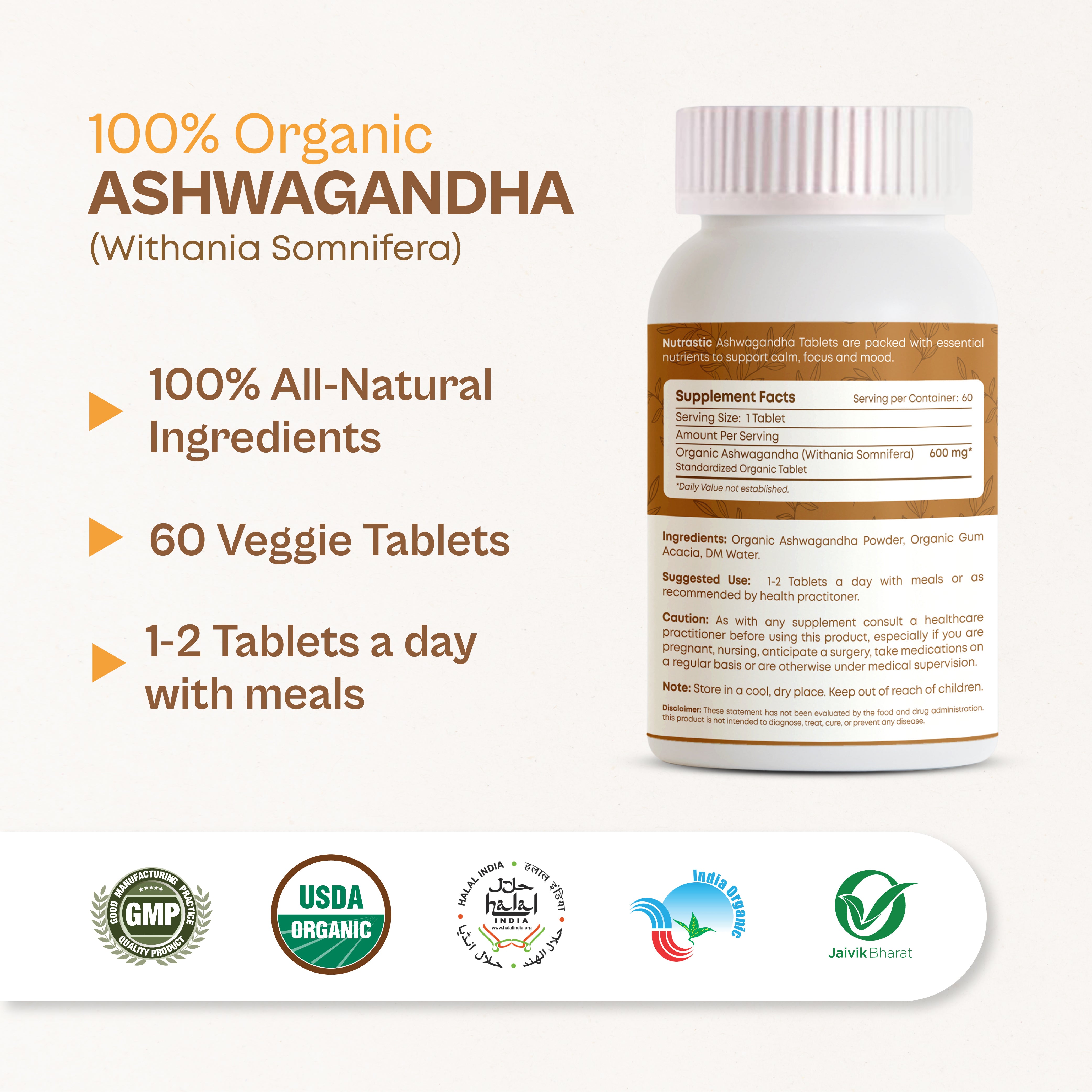 Ashwagandha Tablets – Natural Stress Relief, Energy & Immunity Booster