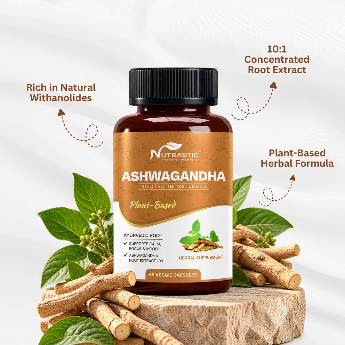 Ashwagandha Capsules – Natural Stress Relief & Energy Booster