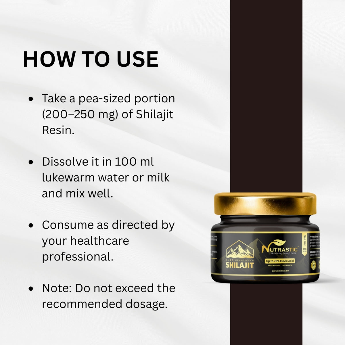 Nutrastic Pure Himalayan Shilajit Resin – Natural Strength, Stamina & Vitality Booster